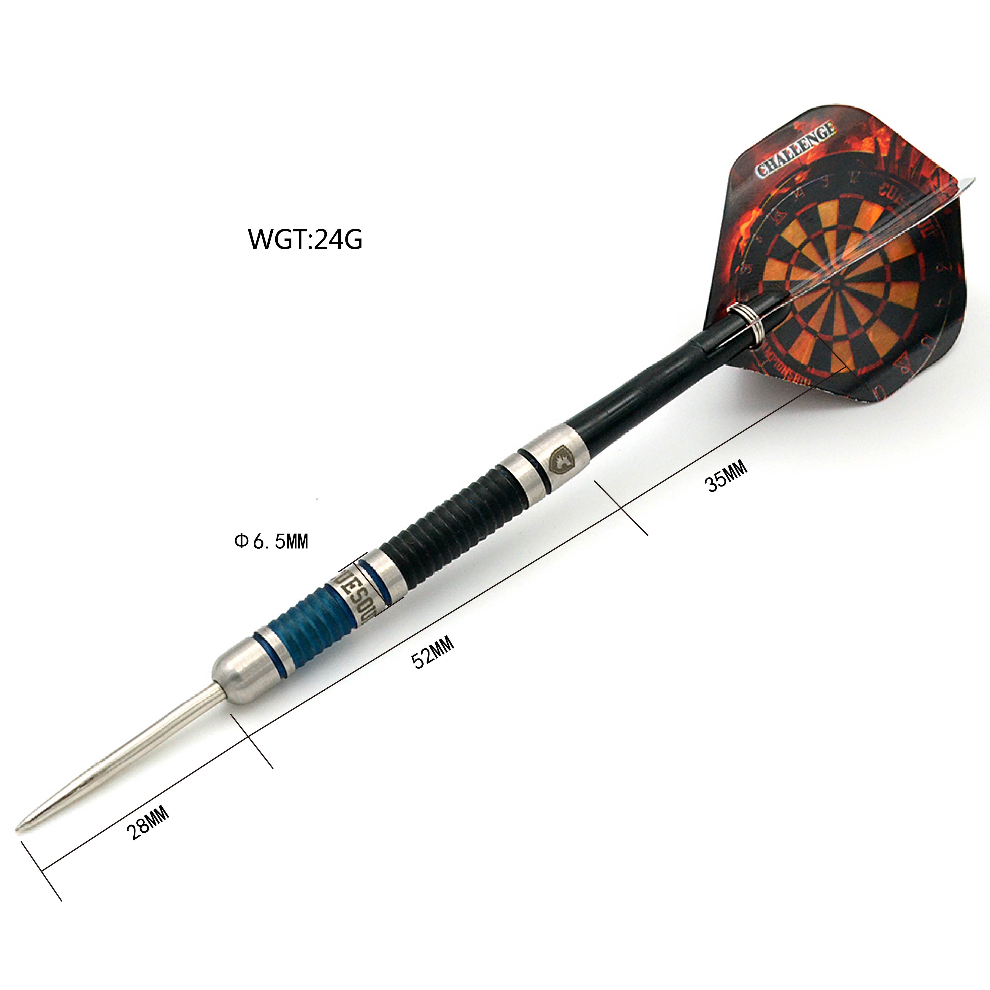 3 Pack Steel Darts Set Tungsten 26 Grams With Aluminum Shafts And