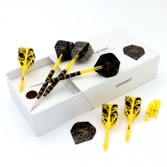 CUESOUL CHALLENGE 90% 22/24/26g Steel Tip Tungsten Dart Set with Yellow Lines