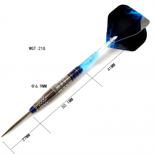 CUESOUL AURORA 21/23g/25g Steel Tip Tungsten Dart Set with Blue 