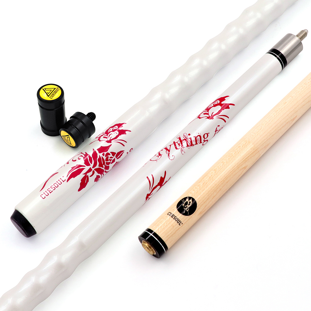 CUESOUL 58" 21oz Maple Pool Cue Stick 13mm tips,Very Nice Grip,with