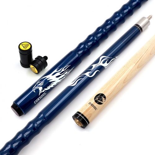 CUESOUL 58" 21oz Maple Pool Cue Stick 13mm tips,Very Nice Grip,with Joint Protector/Shaft Protector