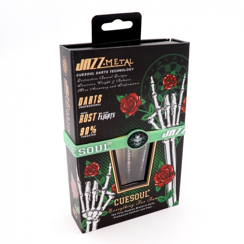 CUESOUL JAZZ-METAL 21/23/25g Steel Tip 90% Tungsten Dart Set with Integrated  ROST Flights