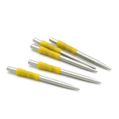 CUESOUL TOUCH POINT I Ponto de substituição de aço amarelo, pontas de aço, embalagem de 5pcs