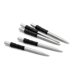 CUESOUL TOUCH POINT I Substituição Dart Steel Point Preto, Pontas de aço, Embalagem com 5pcs