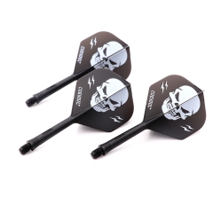 CUESOUL Integrated Dart Shaft and Flights Medium Standard Shape-LOVEone,Set of 3