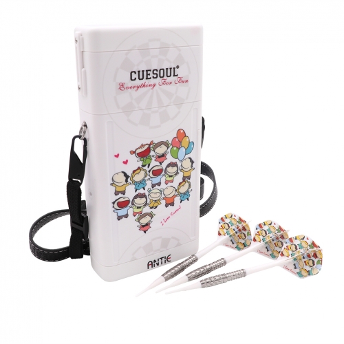 CUESOUL LOVEone 15g Soft Tip 90% Wolfram Dart Set mit integrierten ROST Flügen