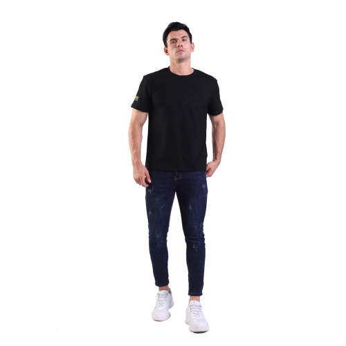 CUESOUL - Camisetas negras con gráfico de juego de dardos de manga corta, tamaño estadounidense sin impresión, unisex