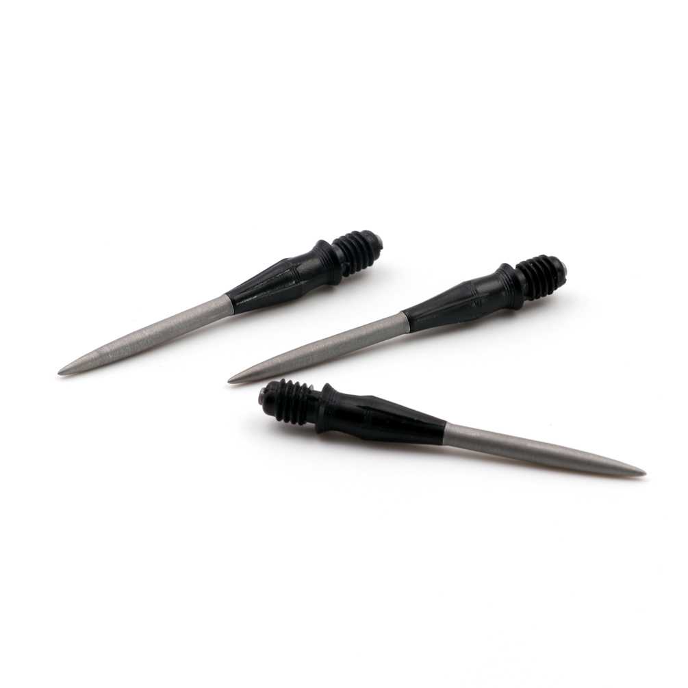 CUESOUL 30-Pack Soft Dart Tips & Dart Tip Case Tool – Touch-Point Black Tips For 2BA Darts