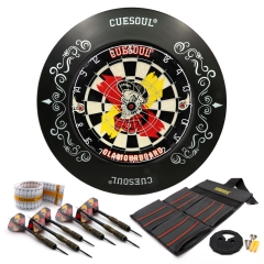 CUESOUL GLAMOURBOARD TRI-EYES 18 "* 1-1 / 2" Sisal Borsten-Dartscheibe in offizieller Größe mit Dartscheibeneinfassung