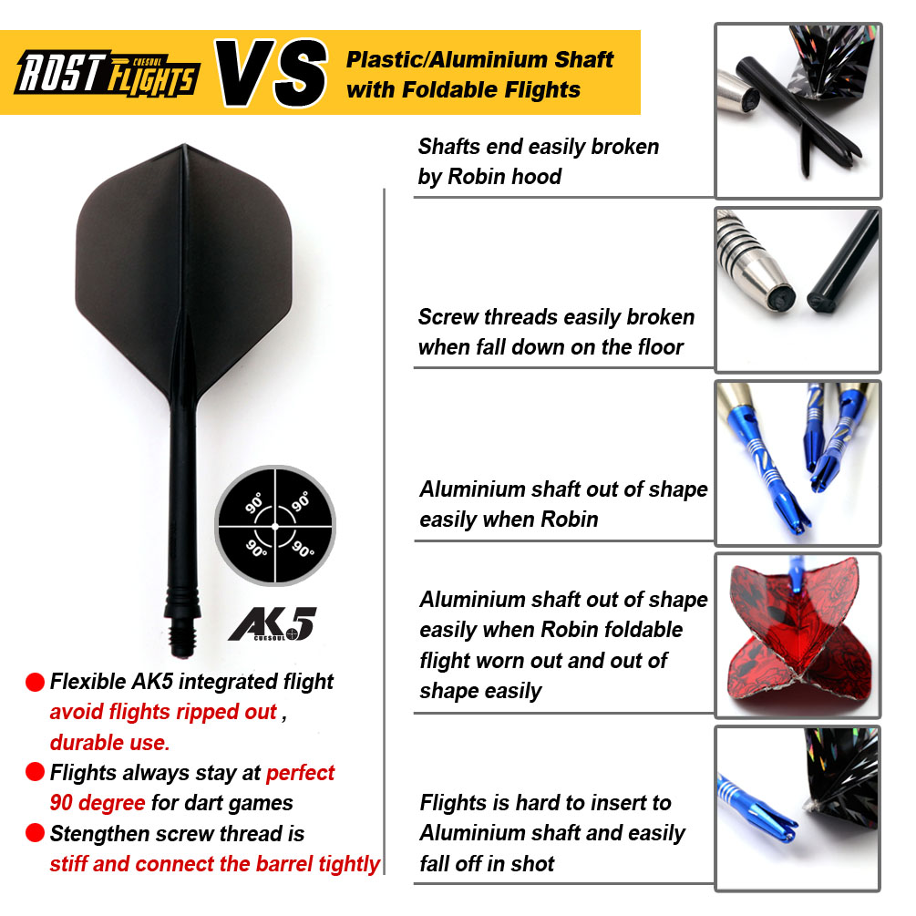 CUESOUL Rost Integrated Dart Shaft and Dart Flights Standard Shape