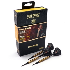 CUESOUL Robbie 'KONG' Grün 20g 90% Wolfram Soft Tip Dart Set, Gold Titannitrid Beschichtung