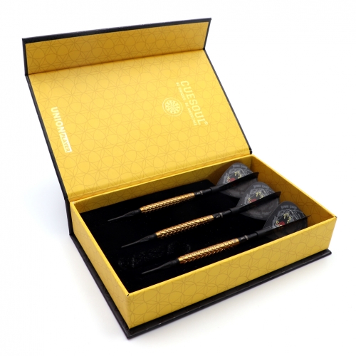 CUESOUL Robbie 'KONG' Green 20g 90% Tungsten Soft Tip Dart Set – Gold Accents