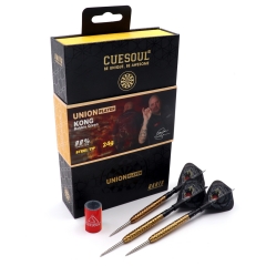 CUESOUL Robbie 'KONG'Green 24g 90% Tungsten Steel Tip Dart Set，Gold Version