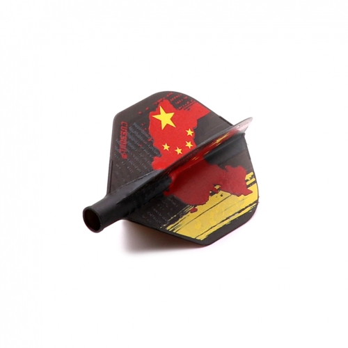 CUESOUL TERO FLIGHT SYSTEM AK4 Dart Flights Standardform mit chinesischer Flagge, 3er Set