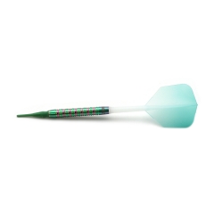 CUESOUL GREEN GEM STONE 19g Soft Tip 90% Tungsten Darts with Uniformity Titanium Coated and ROST Flights Gradient Color