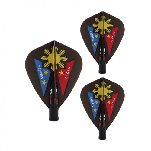 CUESOUL TERO AK4 Dart Flights LOURENCE ILGLAN 'The Gunner'  Kite Shape,Set of 3 pcs