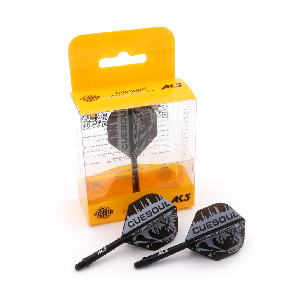 CUESOUL Integrated Dart Shaft and Flights Medium,Set of 3