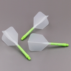 CUESOUL ROST T19 Integrated Green Dart Shaft and Ice Flight, Big Wing Shape,Set of 3