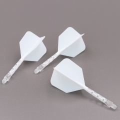 CUESOUL ROST T19 Integrated Ice Dart Shaft and White Flight, Big Wing Shape,Set of 3