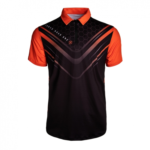CUESOUL DARTS ROAD ONE Breathable Dart Shirt Dart Jersey Can be Personalised for Teams Dart Shirt Orange