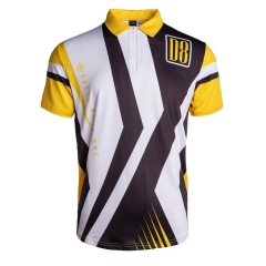 CUESOUL DARTS ROAD ONE Breathable Dart Shirt Dart Jersey Can be Personalised for Teams Dart Shirt Yellow and White