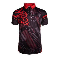 CUESOUL DARTS ROAD ONE Breathable Dart Shirt Dart Jersey Can be Personalised for Teams Dart Shirt Red and White Stripe