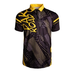 CUESOUL DARTS ROAD ONE Breathable Dart Shirt Dart Jersey Can be Personalised for Teams Dart Shirt Yellow and White Stripe