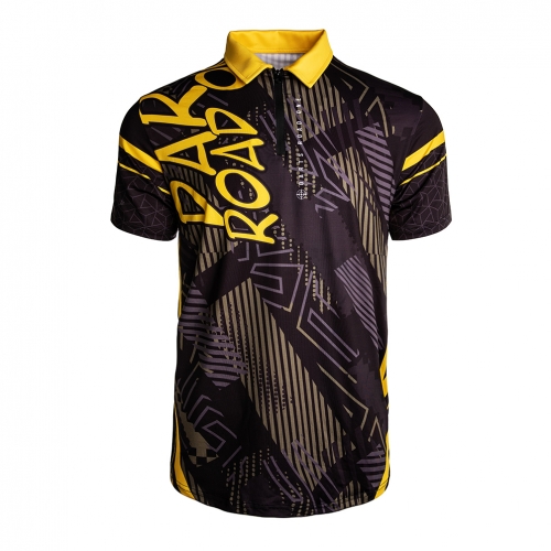 CUESOUL DARTS ROAD ONE Breathable Dart Shirt Dart Jersey Can be Personalised for Teams Dart Shirt Yellow and White Stripe