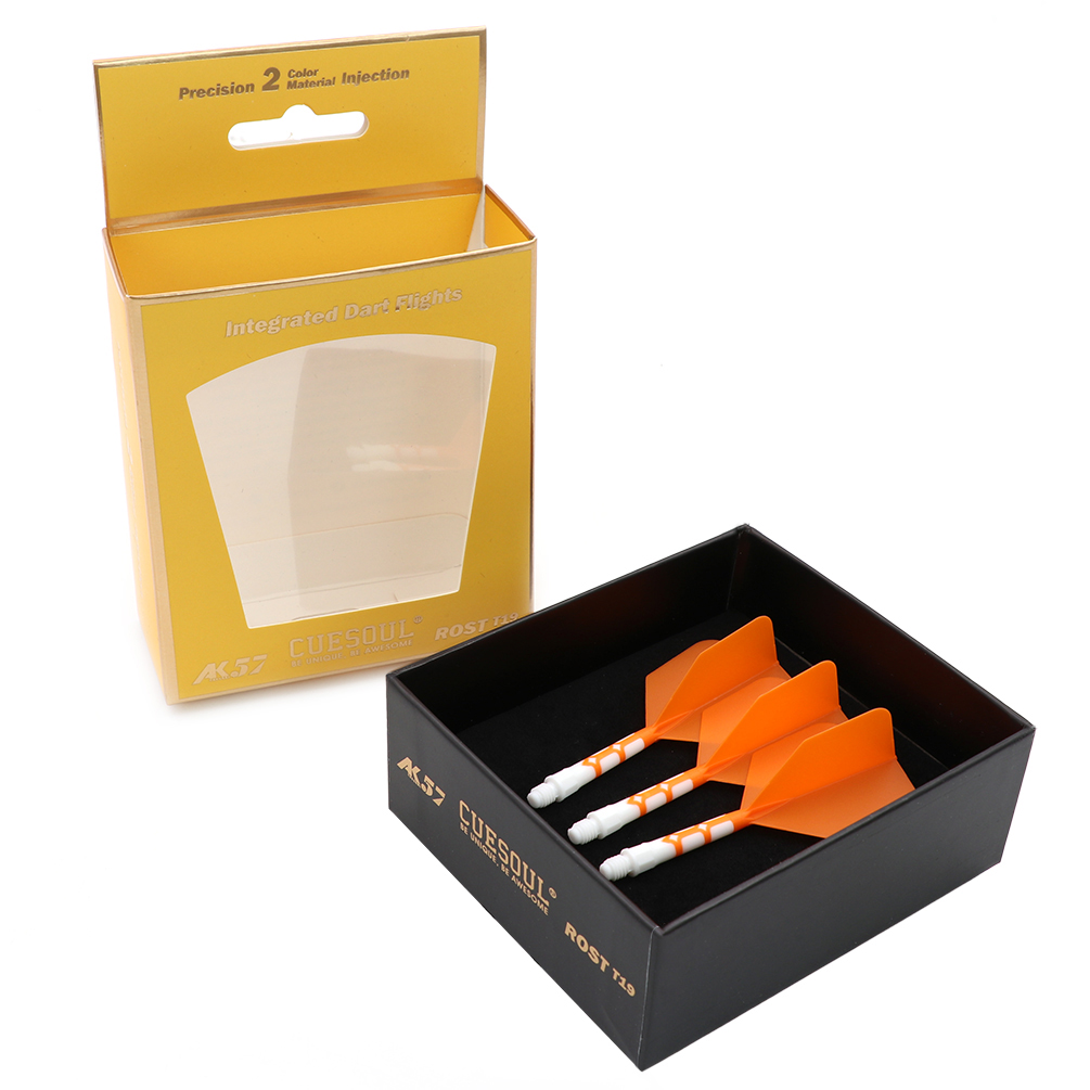 Ailettes De Fléchettes CUESOUL Rost – Forme S, Matière Semi-rigide, Angle 90°, Lot De 3, Blanc Squelette
