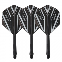 CUESOUL ROST Integrated Dart Shaft and Flights Standard Shape with Stripe M Size,Set of 3 pcs