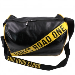CUESOUL DARTS ROAD ONE Oil Wax PU Leather Gym Duffle Weekender Bag with Adjustable Shoulder Strape