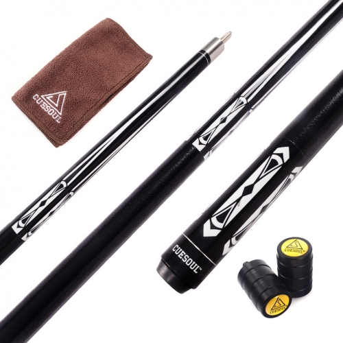 CUESOUL 58" CSBK002 19oz Full Maple Pool Cue Stick with Joint Protector/Shaft Protector and Cue Towel
