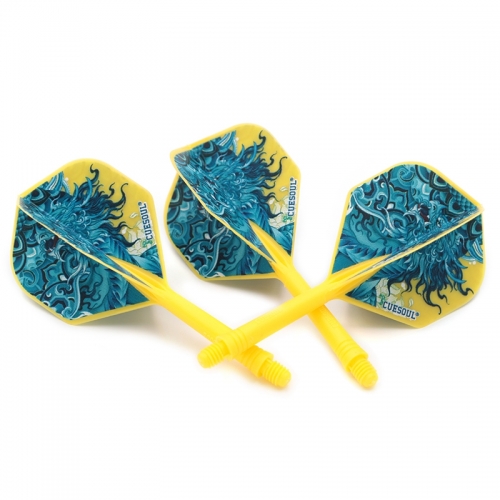thumbnail image 2 of Cuesoul Rost Shaft CUESOUL ROST Integrated Dart Shaft & Flights - Medium Blue Slim Shape 3-Pack Slim Dart Shafts 2 of 11