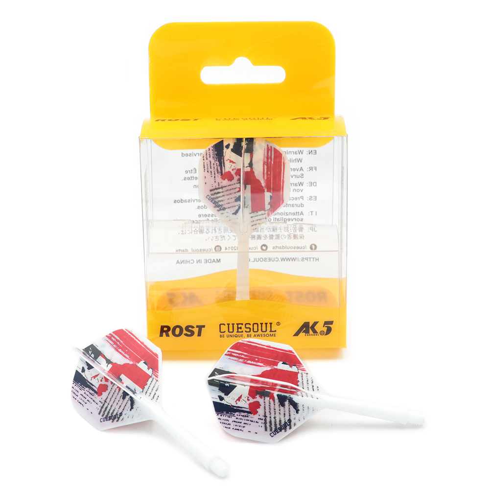 Cuesoul Flights AK5 Shape S - Piume Per Freccette Integrate (canna+ala) Colore Giallo