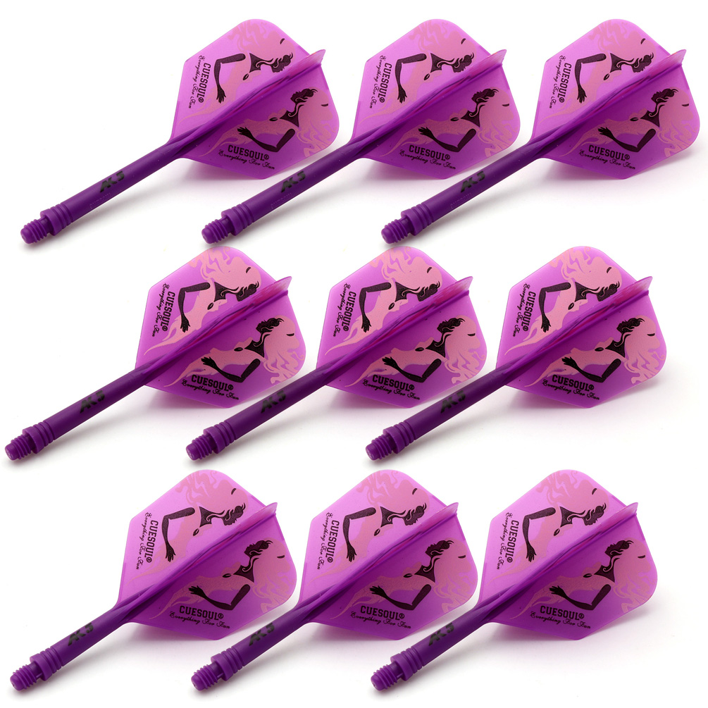 CUESOUL 3 Sets Integrated Dart Shaft and Flights,Dart Shaft Length 21mm