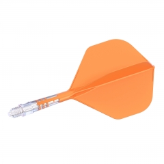 CUESOUL ROST T19 Carbon Integrated Dart Shaft and Flight ,Big Standard Shape Set of 3-Orange Flight with White Shaft