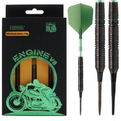 CUESOUL ENGINE V8 18/20/22g Steel Tip 90% Tungsten Dart Set with GEM STONE Finished and Unifying ROST T19 CARBON Flight