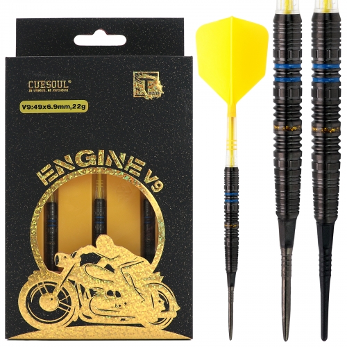 CUESOUL ENGINE V9 18/20/22g Steel Tip 90% Tungsten Dart Set 