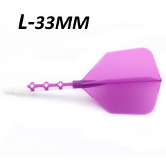 Purple Flight&White Shaft-Length 33mm-L