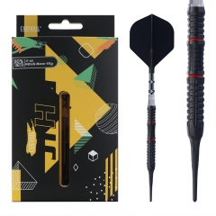 CUESOUL JIHO S5 19g Soft Tip 90% Tungsten Dart Set with Titanium Coated and Unifying ROST T19 Flight
