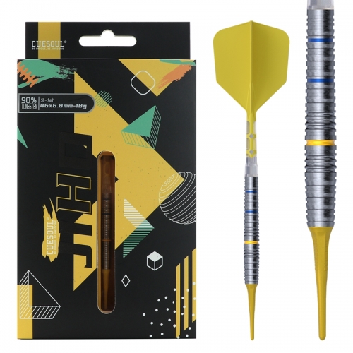 CUESOUL JIHO S6 18/20g Soft Tip 90% Tungsten Dart Set with Unifying ROST T19 Flight