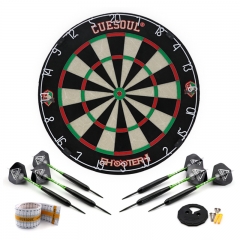 CUESOUL SHOOTER-I 18"*1-1/2" Official Size Tournament Sisal Bristle Dartboard,Approved by The WDF