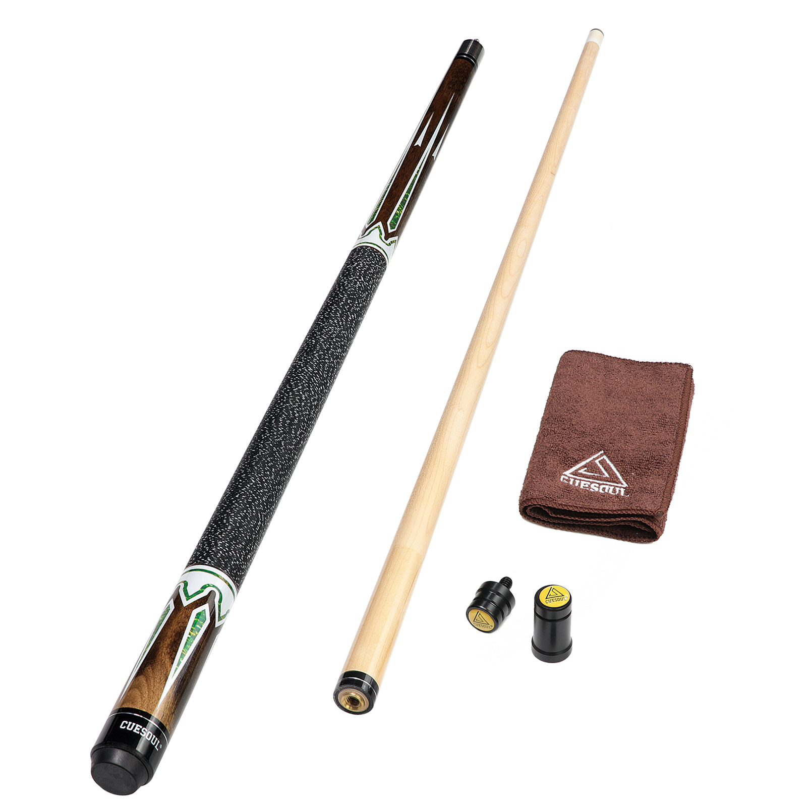 Flat Pool Cue Rasp CUESOUL 58inch 19oz Pool Cue Stick with 11.5mm/12.75mm Cue Tip