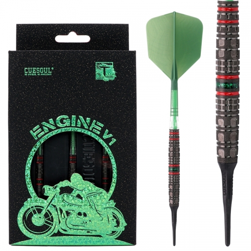 CUESOUL ENGINE V1 19/21g Soft Tip 90% Tungsten Dart Set with Oil Paint Finished and Unifying ROST T19 CARBON Flight