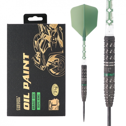 CUESOUL BRAKE DISC 21g Steel Tip 90% Tungsten Dart Set with Oil Paint Finished and Unifying ROST T19 Flight
