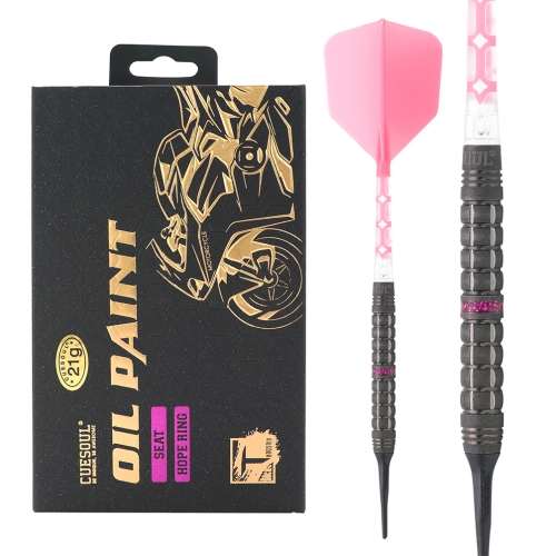 CUESOUL SEAT 18g/21g Soft Tip 90% Tungsten Dart Set with Oil Paint Finished and Unifying ROST T19 Flight