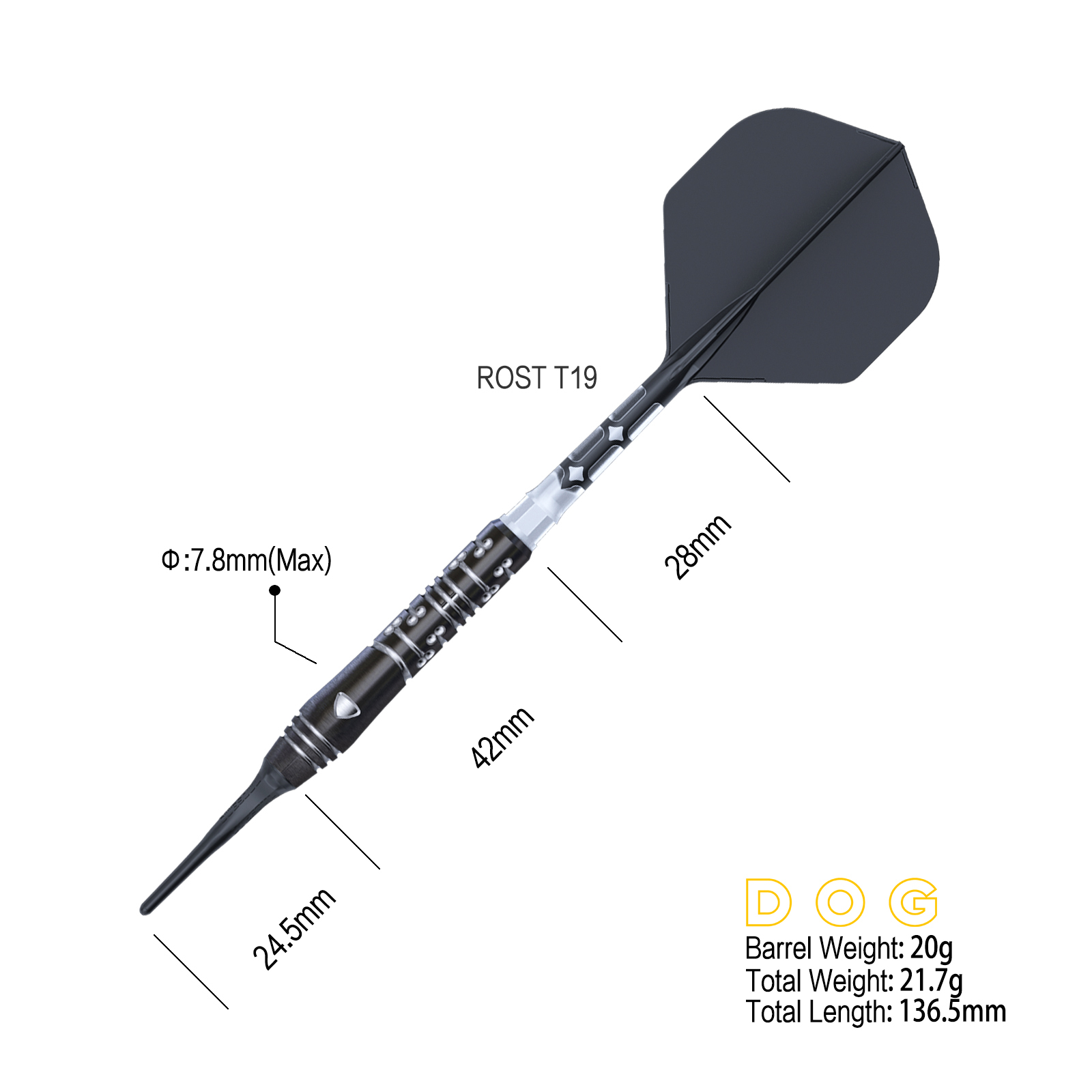 ◆Cuesoul ハイエンドモデルキュー CUESOUL BRAKE DISC-MOTORCYCLE 21g Steel Tip 90% Tungsten Dart Set