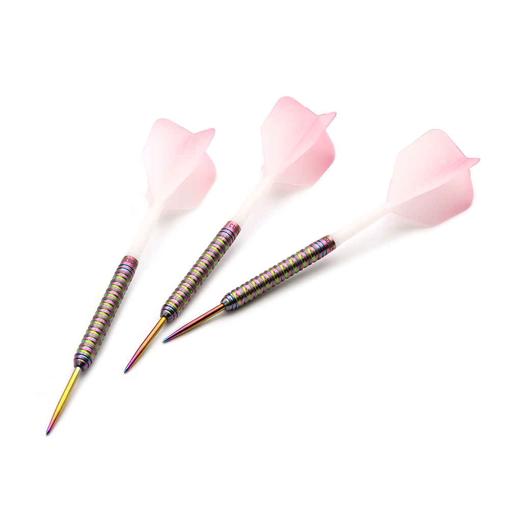 CUESOUL PINK GEM STONE 22g Steel Tip 90% Tungsten Dart Set with
