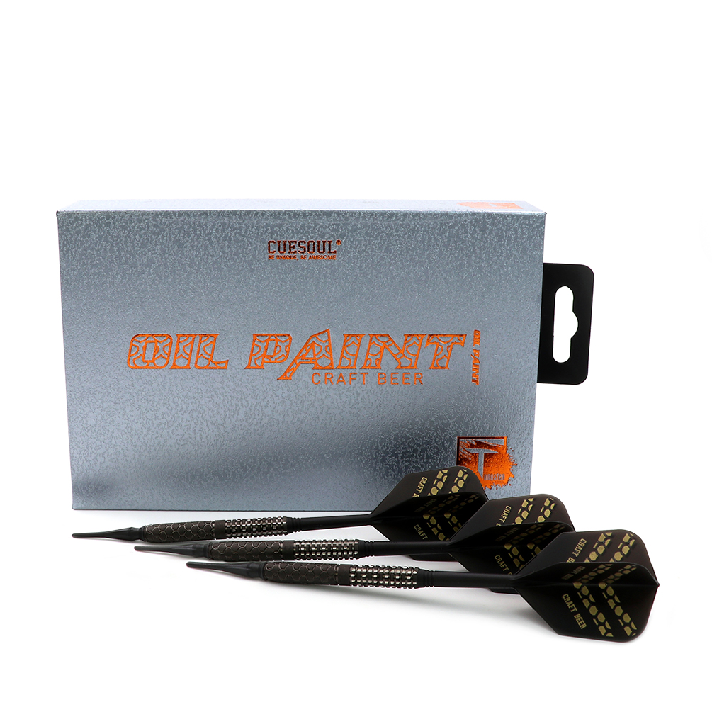 CUESOUL CRAFT BEER 21g Soft Tip 90% Tungsten Dart Set with Oil