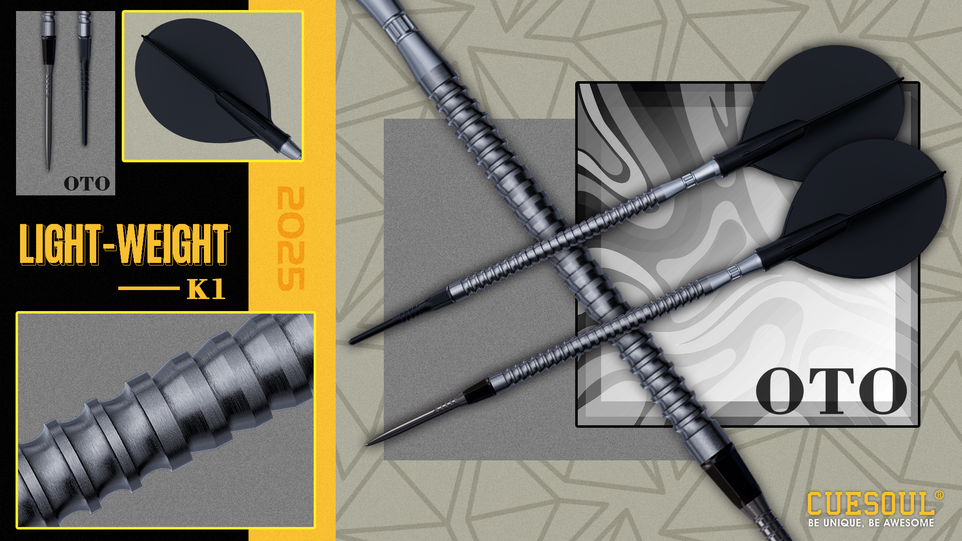 CUESOUL LightWeight training dart set,10.8g